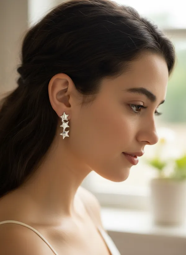 Triple_Star_Silver_Earrings_Minimalist_Stud_Earrings_925_Sterling_Silver